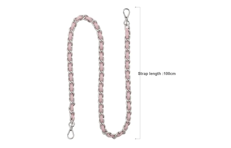 Lan Bao Fan Microfiber Synthetic Leather Bag Strap Women's Pink-43