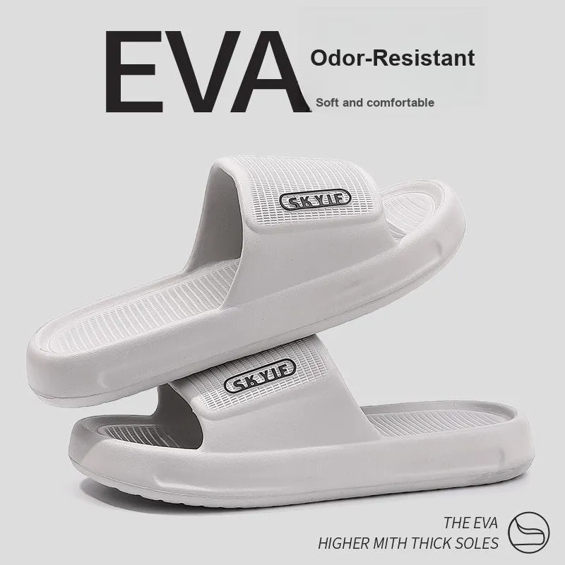 Foot Recreation Summer Home Indoor Comfortable Slip Resistant Bathroom Quiet EVA Slippers, Home Slippers, Unisex-2