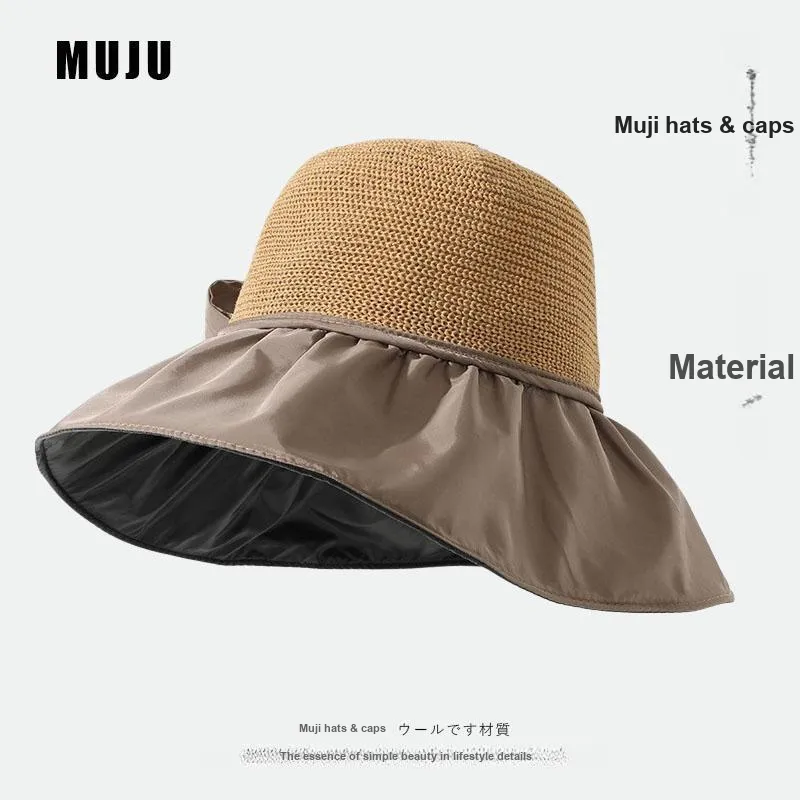 Fishing For Bears Straw Hat With Large Brim Made From Recycled Polyester Bucket Hats Women's