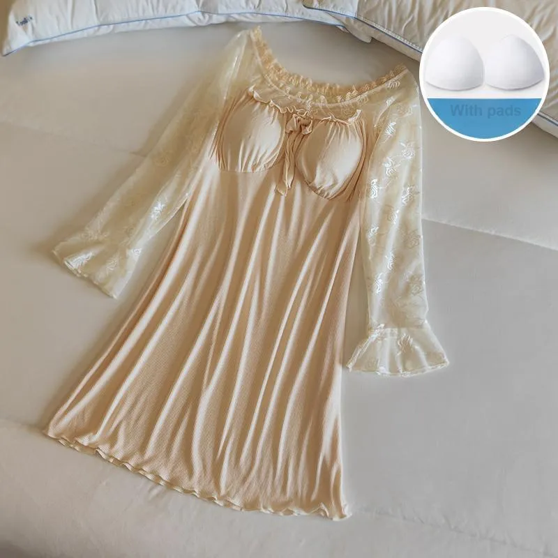 Sleeping Beauty Nightgown Women's Apricot-2