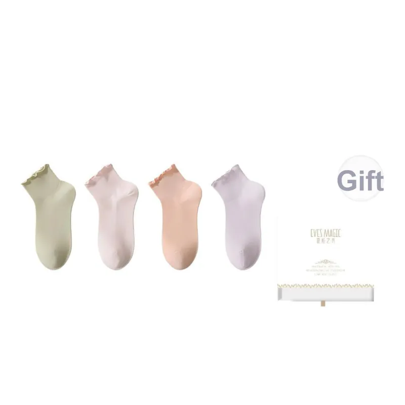XIA.WA.ZHI.XIU Ankle Socks Women's Box 4 Pack-30