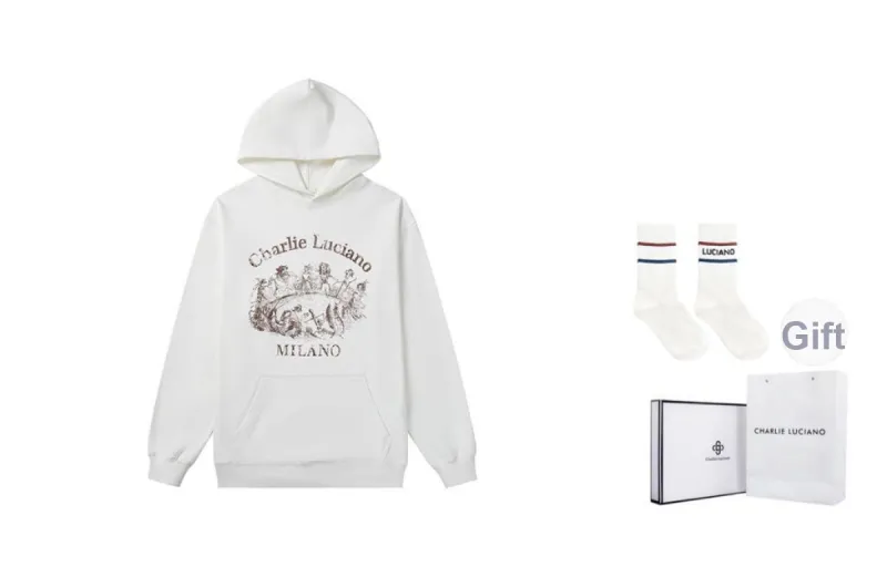 Charlie Luciano Sweatshirt Unisex White-0