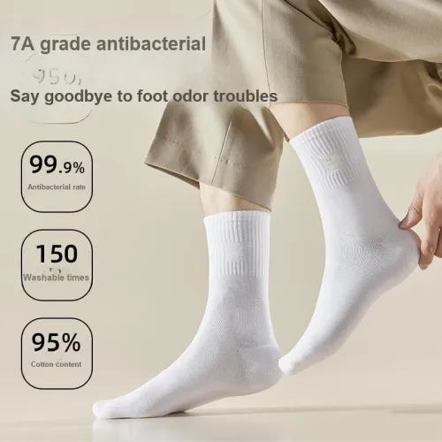 MIIOW Mid Calf Socks Men Shopping Bag 5 Pack