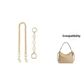 [Gold-Tone Two-Piece Set]Camellia 15cm+Decorative Chain 45cm