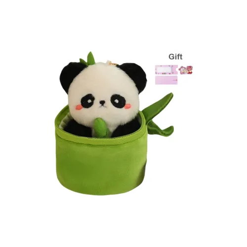 AOLETU Милый Бамбук Tube Панда Кукла Плюшевая Подвеска 10 см Высота