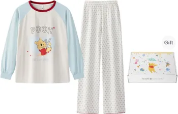Gongdie x Disney Pajama Set Women's Blue Apricot, Gift Box Set