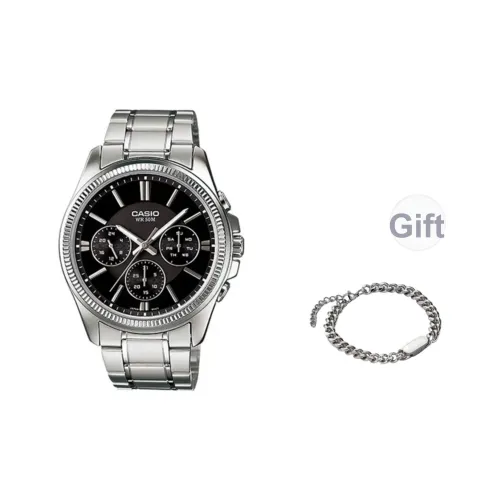 CASIO Кварцевый механизм Часы Мужские Черный циферблат