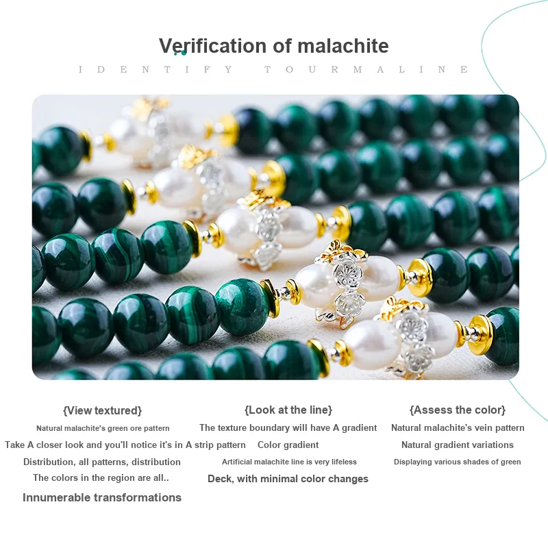 Amy's Garden Malachite Jade Necklaces Women's-6