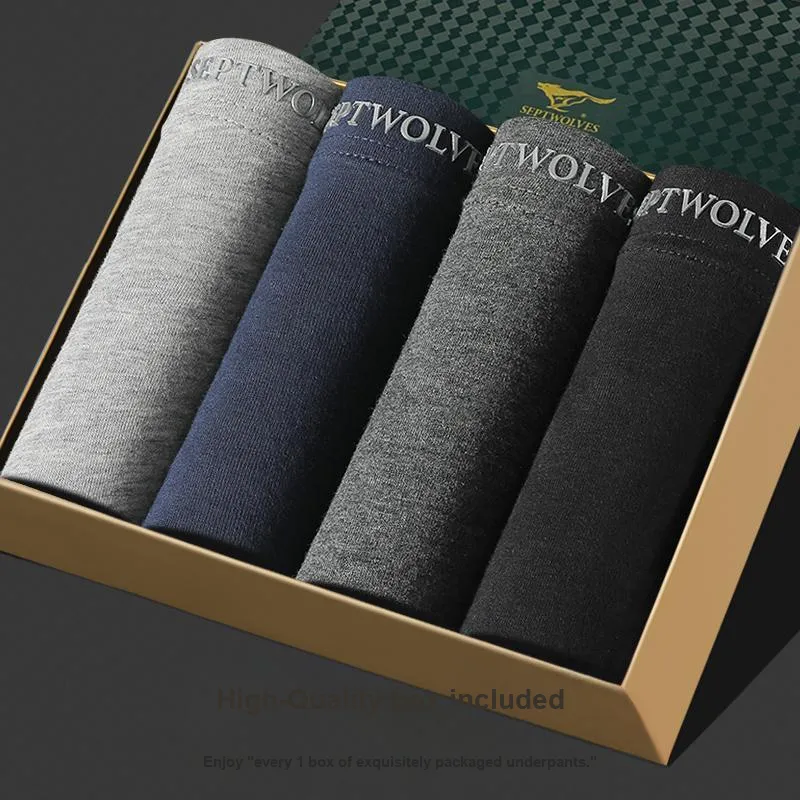 SEPTWOLVES Underwear Gift Box Men's 4 Piece Gift Box Sets-36