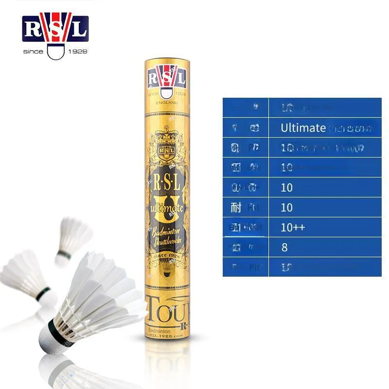 RSL 12 Pack Goose Feather Big Board Duck Feather Shuttlecocks-5