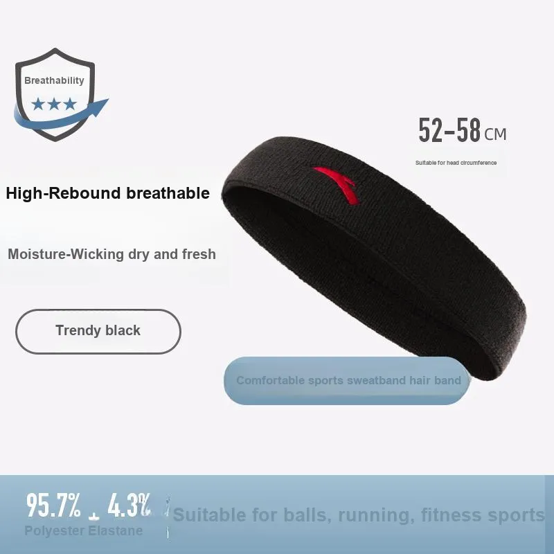 Anta Sweatbands Elastic Basketball Running Fitness Unisex-13