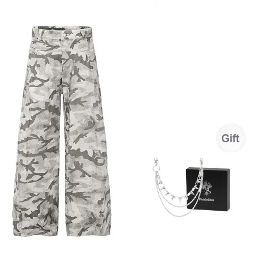 Beam Mix With Kimchi x LBPC X PickleClub Jeans Unisex Gray Camouflage