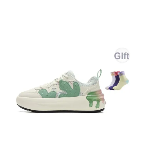 FILA CACTI Кактусовый Shoe Lightweight and Breathable Низкий Топ Скейтборд Кроссовки Женские Желтый Зеленый