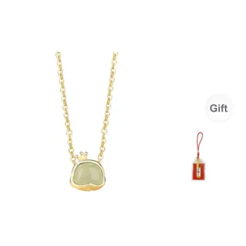 LUXLINE Hetian Jade Necklaces White Jade/Pale Greenish White Jade Women's
