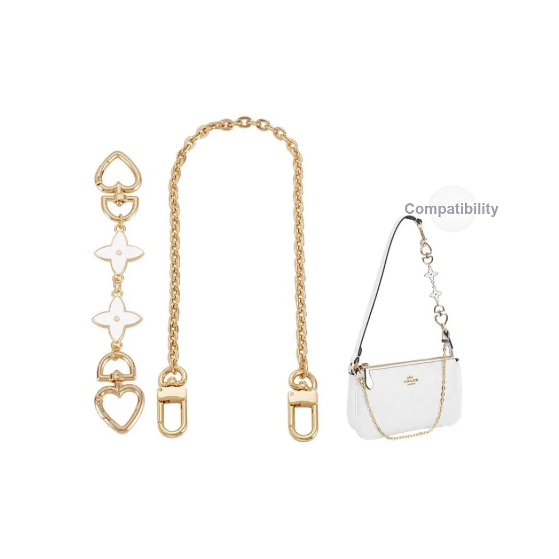 Lan Bao Fan Alloy Metal Bag Accessories Women's Gold-Tone