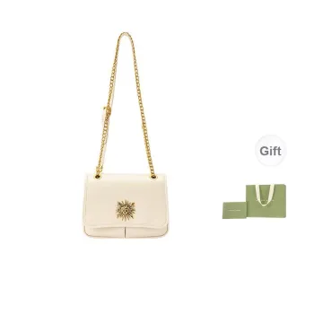 VANESSA HOGAN Cow Split Leather Crossbody Bag Shoulder Bag Women's Ecru/Brown/Pink/Burgundy/Green