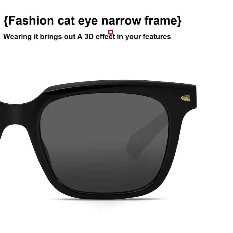 ZIPPO Plate Frame TR90 Square Sunglasses Unisex Black/Transparent Gray-6