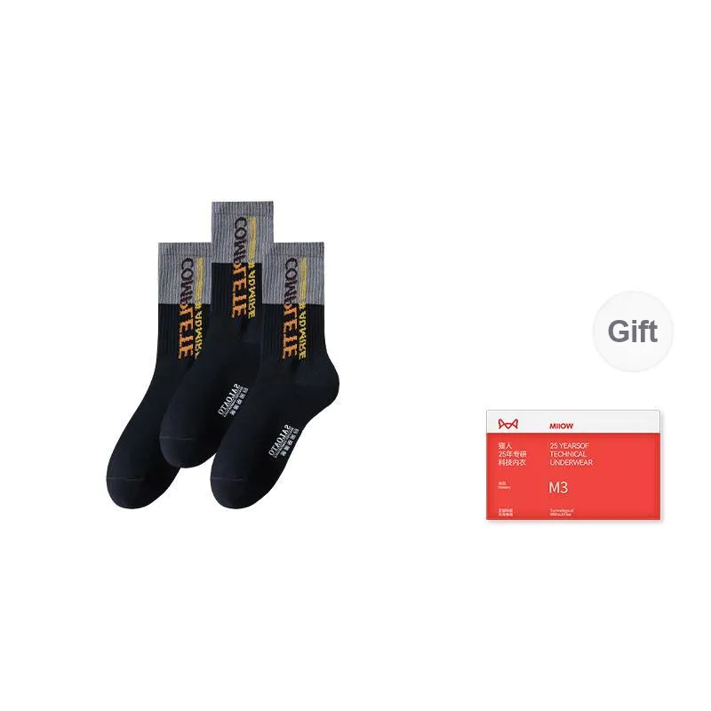MIIOW Trend Party Series Mid Calf Socks Men's Shopping Bag Combo Set-11