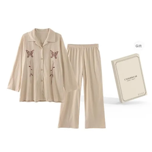 O'MESIK Pajama Set Women's Gift Box Set Apricot