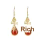 Agate Pipa Earrings