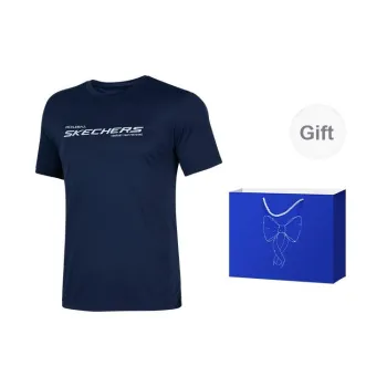 Skechers Basic Sports Series Short-Sleeved Men's Academy Navy