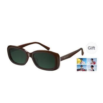 HELEN KELLER Plate Frame Irregular Shape Sunglasses Unisex