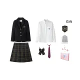 Brown Tea West Suit Black (Slim Fit)+Pinecone Miss, Comes with Free Mu Ying Time Shirt+Small Items+Badge+Charm