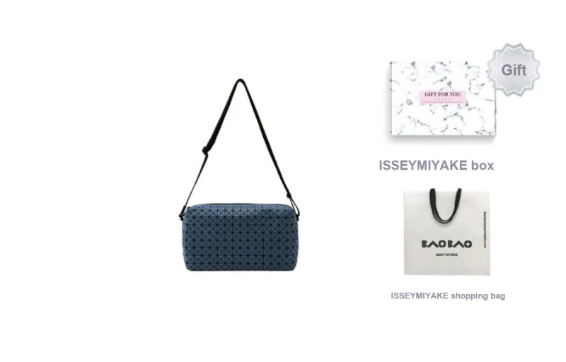 ISSEY MIYAKE Saddle Cotton Camera Bag Crossbody Bag Unisex Blue-4