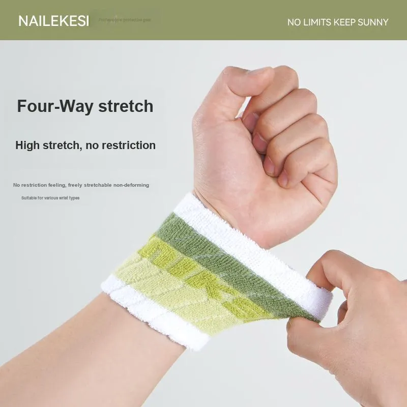 NAILEKESI Running Tennis Badminton Basketball Wristbands Protective 2 Pack Gradient Collection Unisex-9