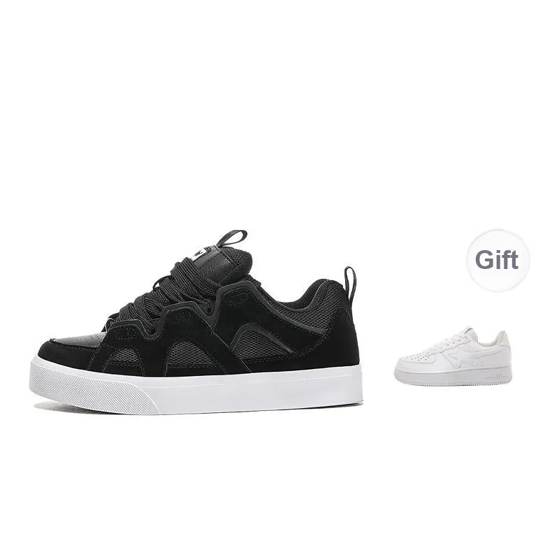 FERW Black Pearl Anti Slip And Wear Resistant Breathable Low Top Skateboard Shoes Unisex-20