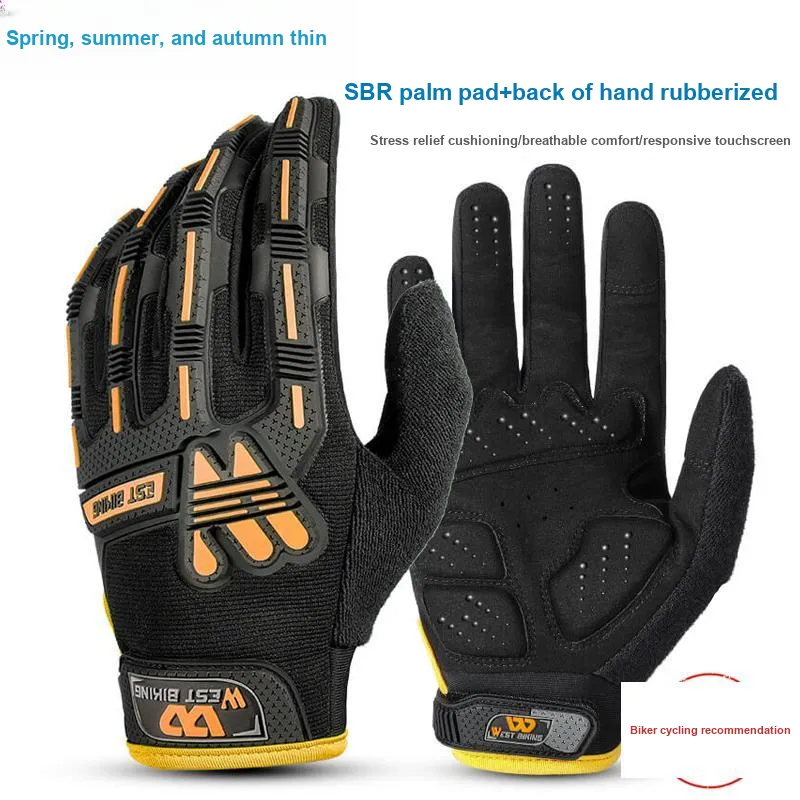 WEST BIKING Riding Equipment Cycling Glove Outdoor Men's Polyester Spandex Lycra Fabric M/L/XL-6