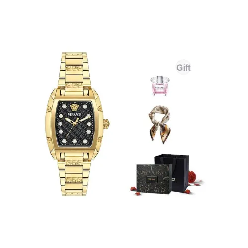 VERSACE DOMINUS Collection Мужские часы Кварцевый механизм Ремешок из нержавеющей стали 44,8*36 мм Черный циферблат