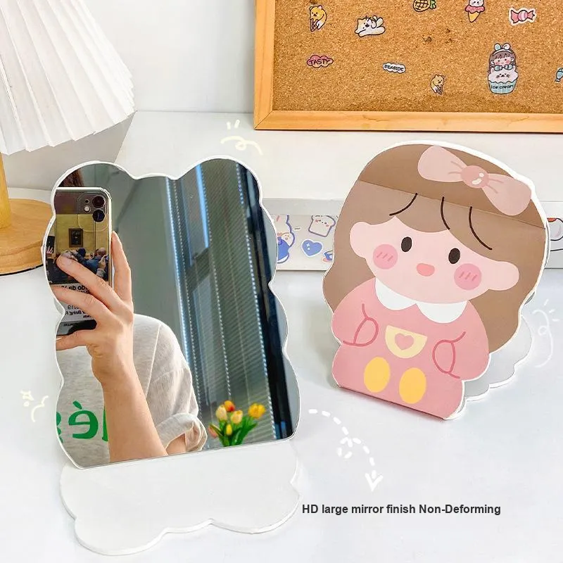 Jingda Cartoon Irregular Shape Foldable Full Display Portable Make Up Mirrors Grooming And Vanity-5