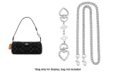 White Four-Leaf Clover Silver Clasp Extender Chain 15cm+90cm Crossbody Chain