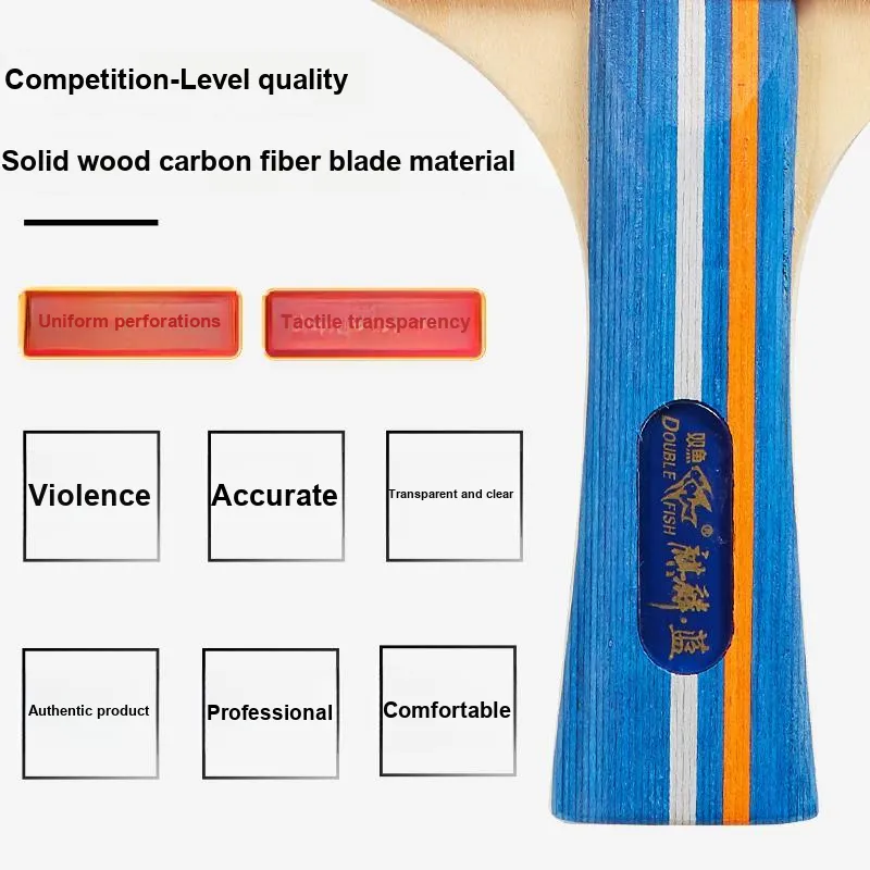 DOUBLEFISH Ping Pong Paddles Unisex All Wood-4