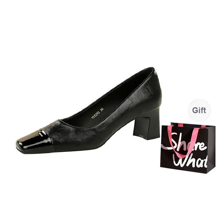 BIGTREE High Heels Women's Dark Brown/Black-7