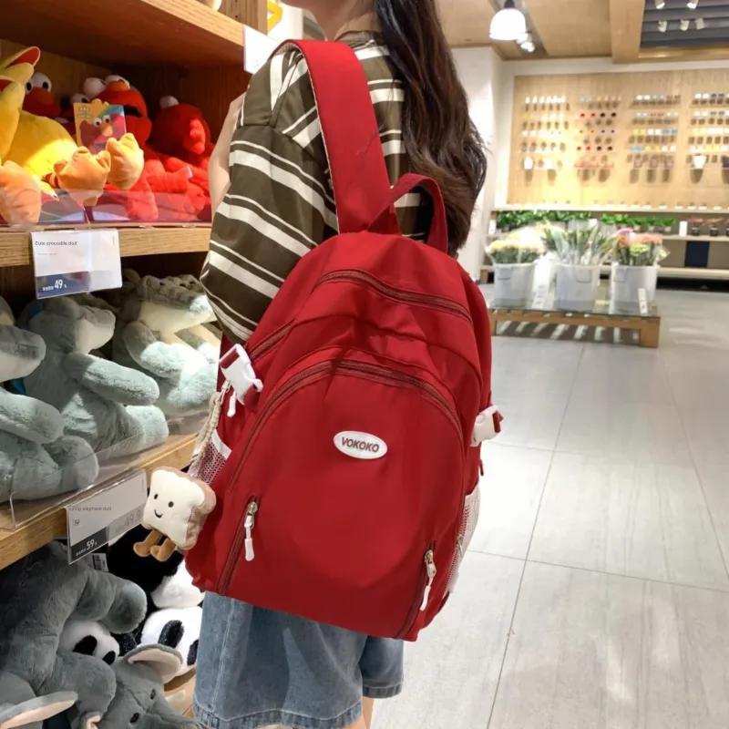 Meow In The Grass Nylon Backpack Women's Multicolor-21