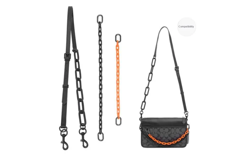 GUYI Acrylic Bag Strap Unisex Orange/Black-21