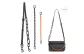 Black Acrylic Shoulder Strap+Acrylic Decorative Chain