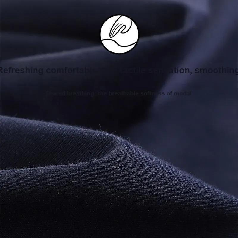 LUYOUYE Pajama Set Men's Navy Blue-4
