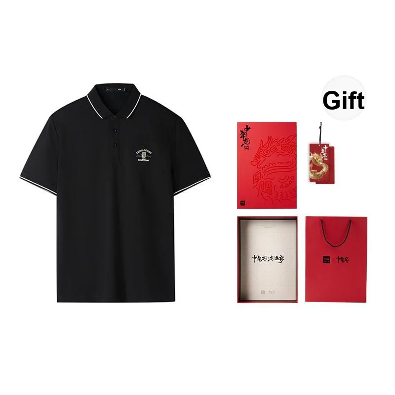 HLA Chinese Dragon Series Polo Shirt Men's-22