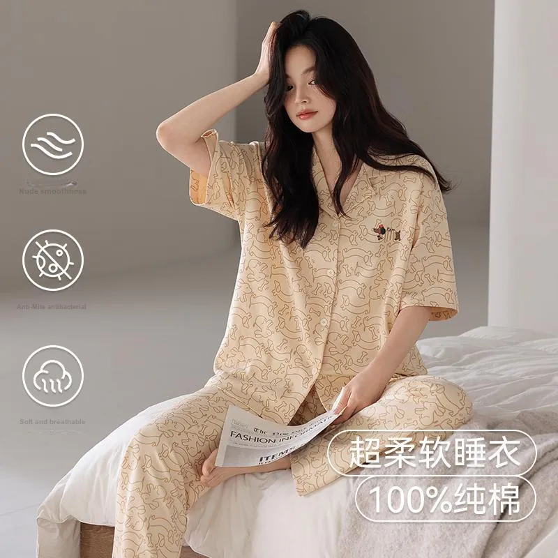 MIIOW Cool One Summer Series Pajama Set Women's Wheat-1