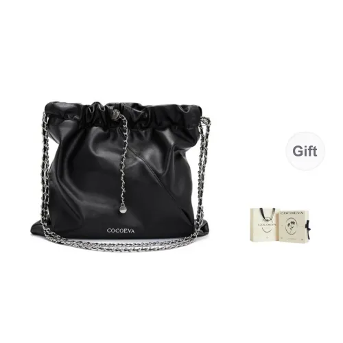 COCOEVA Top Grain Cow Leather Tote Crossbody Bag Shoulder Bag Regular Women's Black
