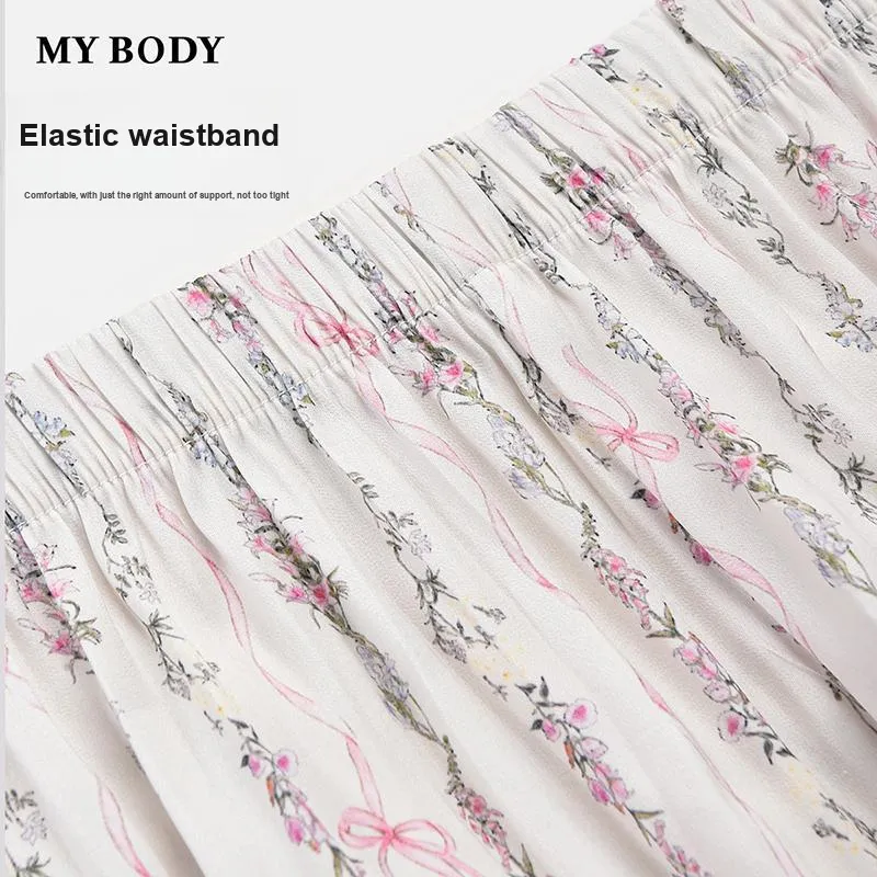MY BODY Pajama Set Women's Butterfly Flower-3