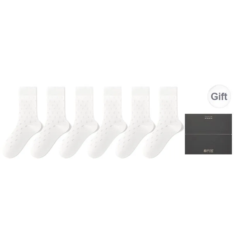 B&C.Room Mid Calf Socks Men's 6 Pairs Gift Box Packaged-16