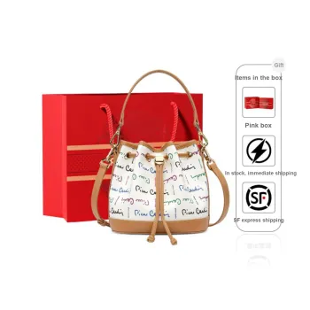 PIERRE CARDIN PVC Adjustable Strap Shoulder Bag Crossbody Bag Handbag Regular Women's Beige