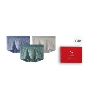 RED DRAGONFLY Cotton Panties Men's 3 Pack Gift Box Set