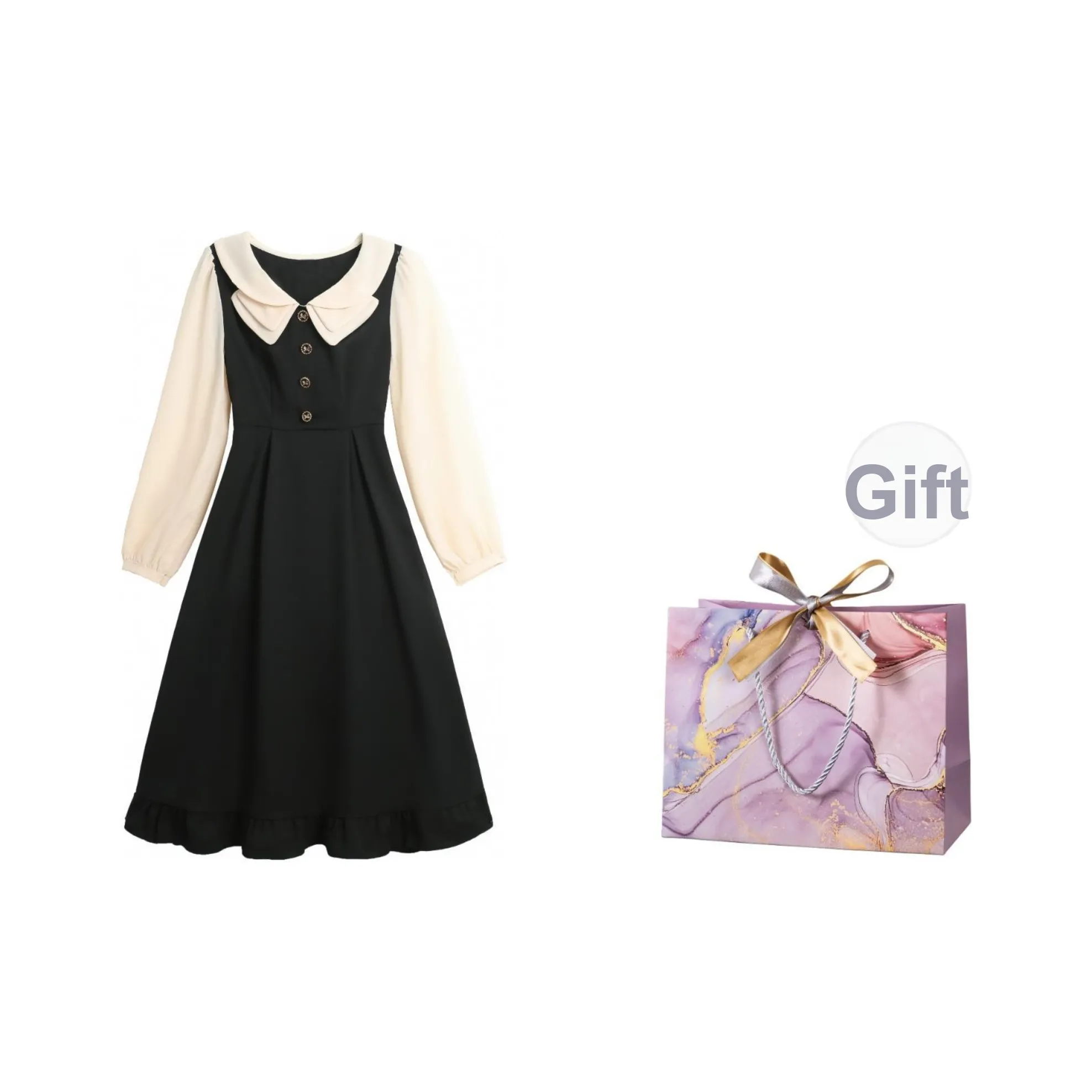 ONNFB Длинное платье с длинными рукавами женское