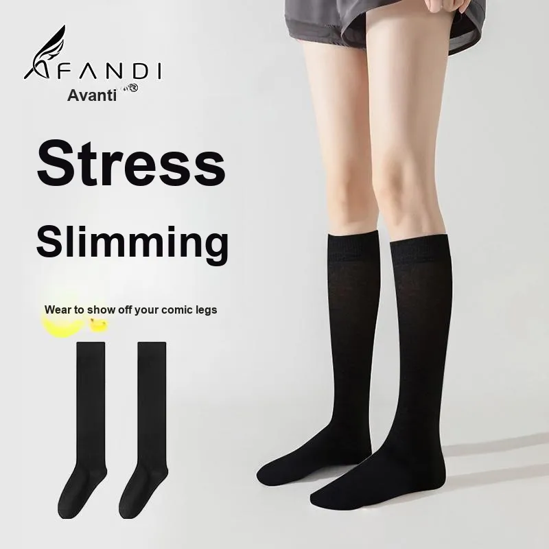 Avanti Knee High Socks Women's 2 Pack Black-1