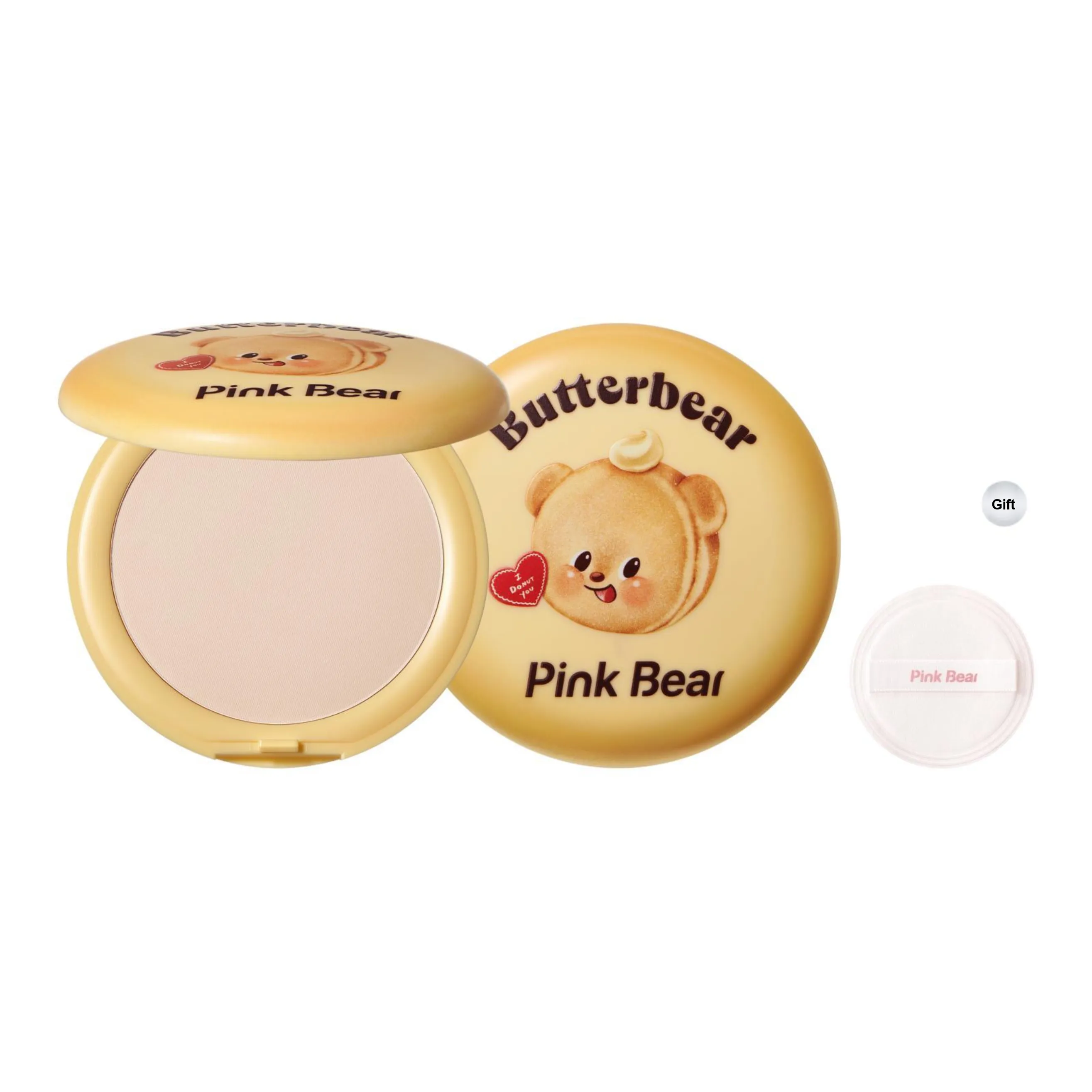 Pinkbear Piko Медвежонок X Масло Медвежонок Коллаборация Micron Сглаживающий 3 в 1 Пудра